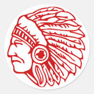 Honour Native Americans with Our Red Indian Design Classic Round Sticker