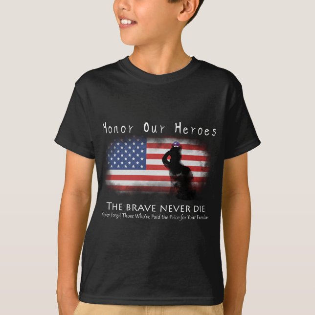 Honour Our Heroes On Memorial Day T-Shirt (Front)