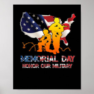 Honour Our Military Soldiers Memorial Day Poster