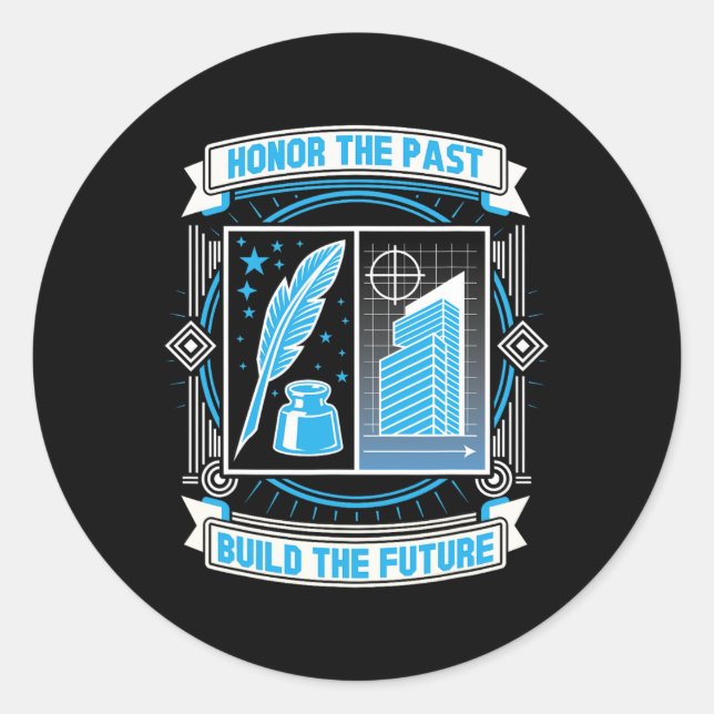 Honour Past Build Future Juneteenth Black History  Classic Round Sticker (Front)