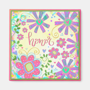 Honour Pretty Heart Flowers Modern Inspirivity Magnet