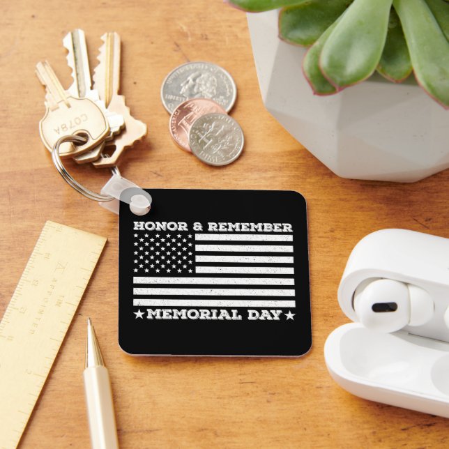 Honour Remember Memorial Day Army Military Cool Da Key Ring (Desk)