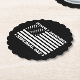 Honour Remember Memorial Day Army Military Cool Da Paper Coaster