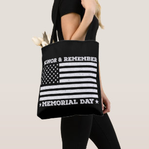 Honour Remember Memorial Day Army Military Cool Da Tote Bag