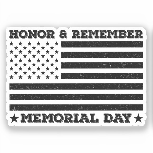 Honour Remember Memorial Day Patriotic Design Funn (Front)