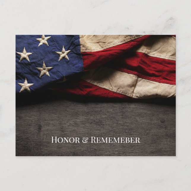 Honour & Remember Memorial day Postcard (Front)
