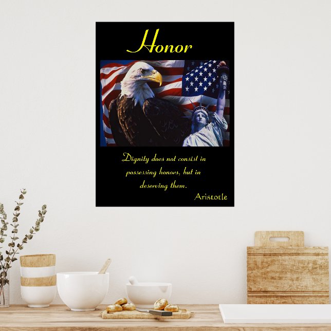 Honour Roars with Unmatched Fierce Strength Poster (Kitchen)