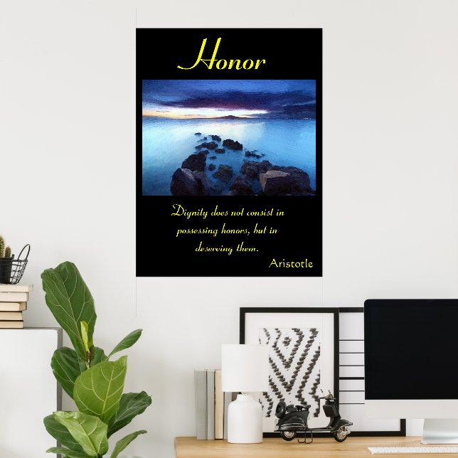 Honour Shines Across Serene Ocean Vistas Poster (Home Office)
