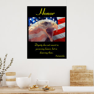 Honour Soars Above Bold American Pride Poster