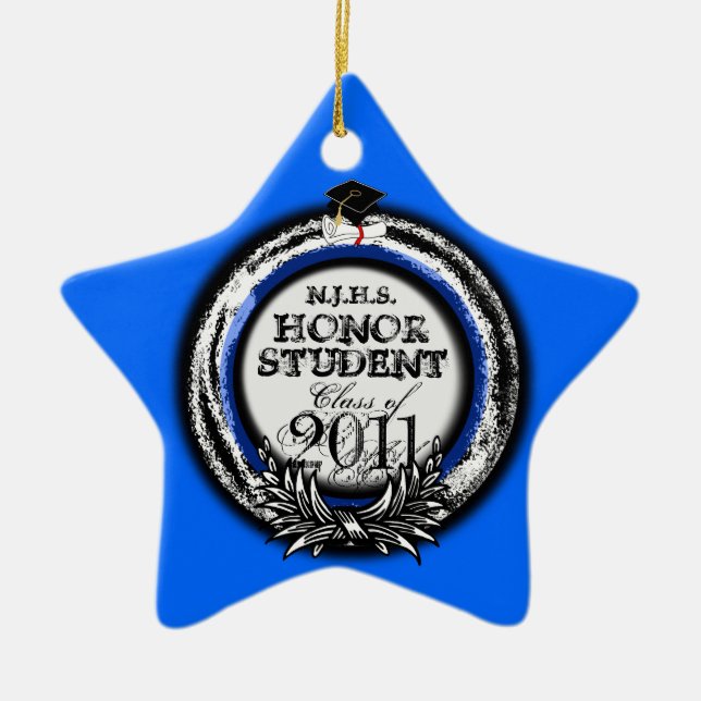 Honour Student Award Class Of 2011 Ornament Blue (Front)