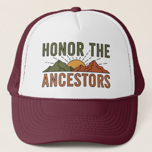 Honour the Ancestors with Modern Mountain Sunset Trucker Hat