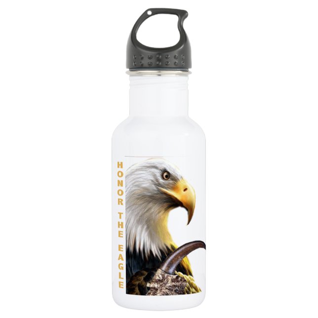 Honour The Eagle Claw and apparel 532 Ml Water Bottle (Front)