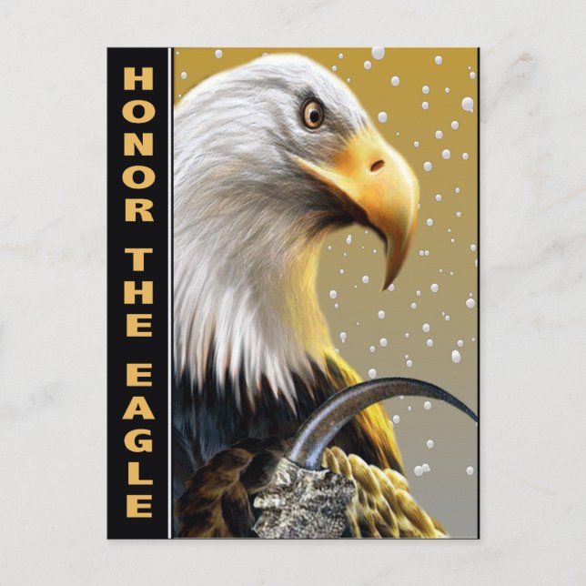 Honour The Eagle Claw gifts and apparel Postcard (Front)