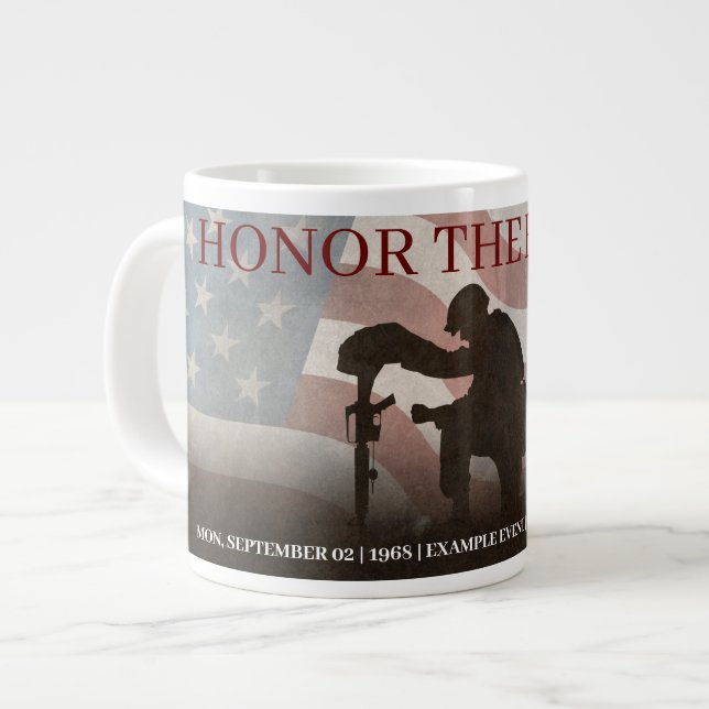 Honour The Fallen Large Coffee Mug (Front Left)