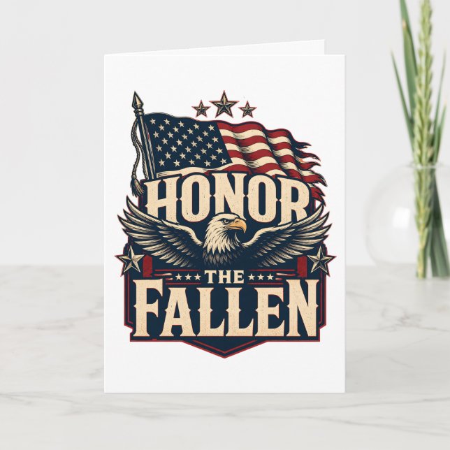 Honour the Fallen Memorial Day  Card (Front)