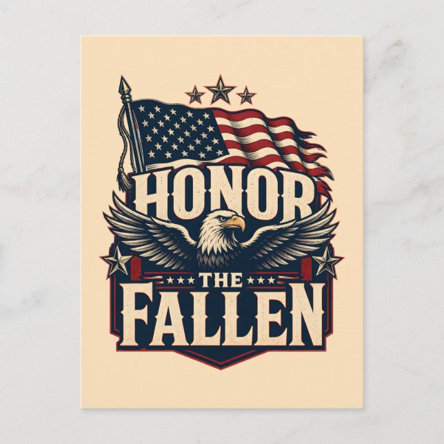 Honour the Fallen Memorial Day  Postcard (Front)