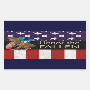 Honour the Fallen Military Rectangular Sticker