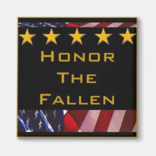Honour the Fallen Military Tribute Magnet (Front)