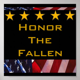 Honour the Fallen Military Tribute Poster