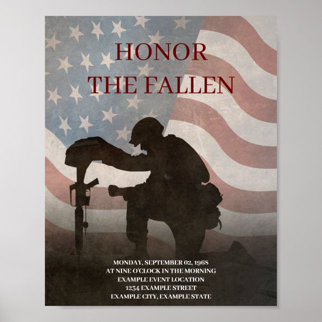 Honour The Fallen Poster (Front)
