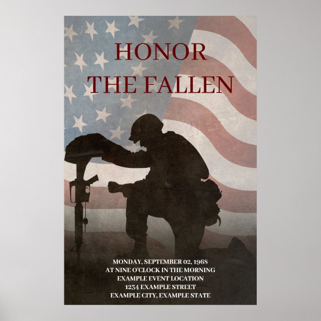 Honour The Fallen Poster (Front)