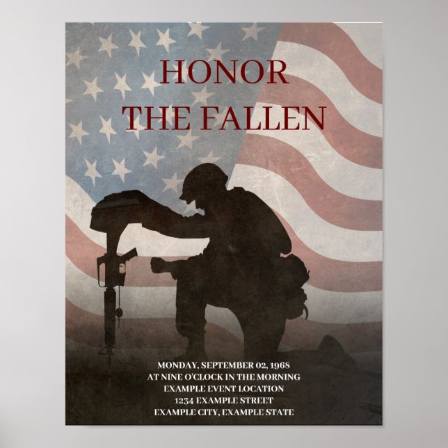 Honour The Fallen Poster (Front)