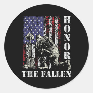 Honour The Fallen Remember Never Forget Memorial Classic Round Sticker