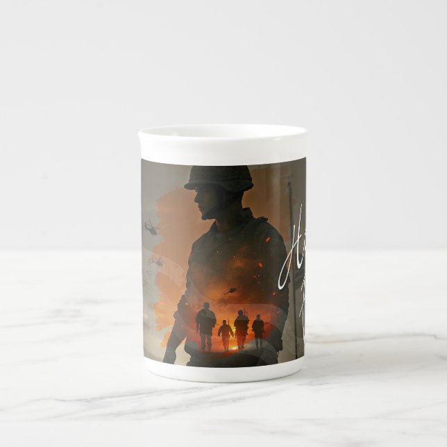 Honour the Fallen – Remember Their Sacrifice Bone China Mug (Front)