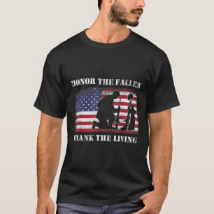 Honour The Fallen Thank The Living Memorial Day T-Shirt