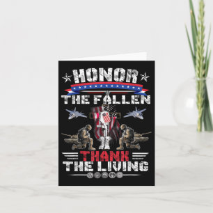Honour The Fallen Thank The Living Memorial Day Ve Card