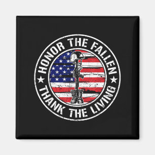 Honour The Fallen Thank The Living Patriotic Magnet