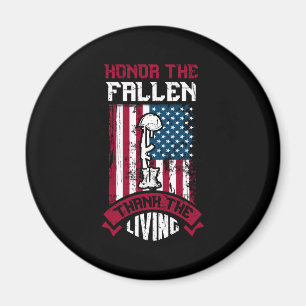 Honour The Fallen, Thank The Living Patriotic Magnet