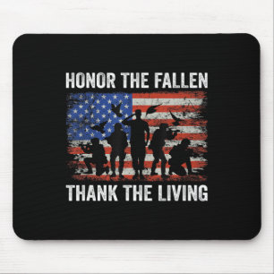 Honour The Fallen Thank The Living Soldiers Memori Mouse Pad