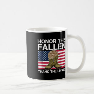 Honour The Fallen Thank The Living Us Flag Coffee Mug