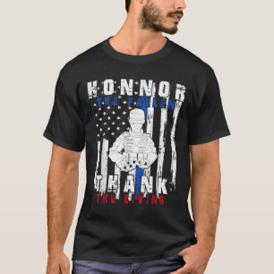 Honour The Fallen Thank The Living Us Flag T-Shirt