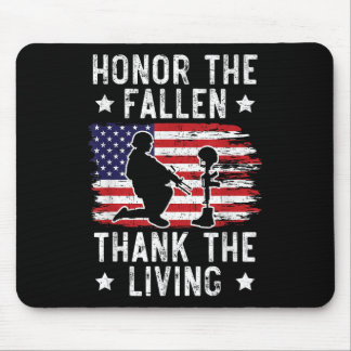 Honour The Fallen Thank The Living Usa American Mouse Pad