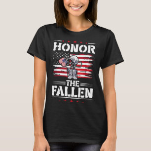 Honour The Fallen Veteran Military Combat Memorial T-Shirt