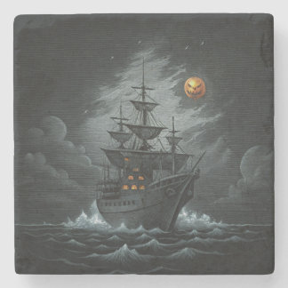 Honour the U.S. Navy – Emblem, Anchor, and Ship T- Stone Coaster