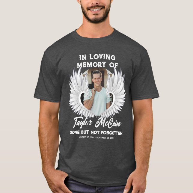 Honour Their Memory: Custom Photo Memorial T-Shirt (Front)
