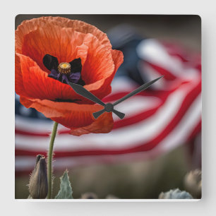 Honour those that gave all square wall clock