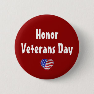 Honour Veterans Day Button