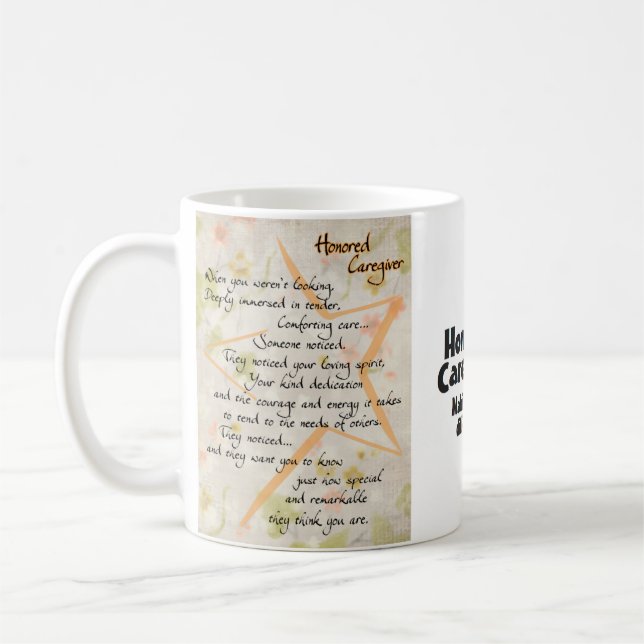 Honoured Caregiver Mug and poem (Left)
