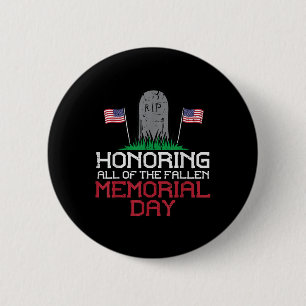 Honouring All Of The Fallen Headstone Memorial Day 6 Cm Round Badge