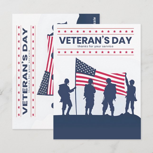 Honouring All Who Served This Veterans Day Postcard (Front/Back)