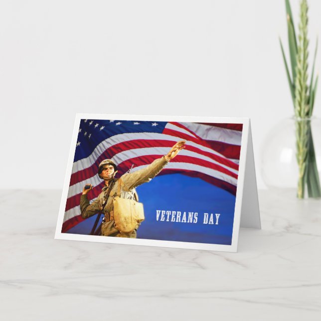 Honouring all who served. Veterans Day Custom Card (Front)