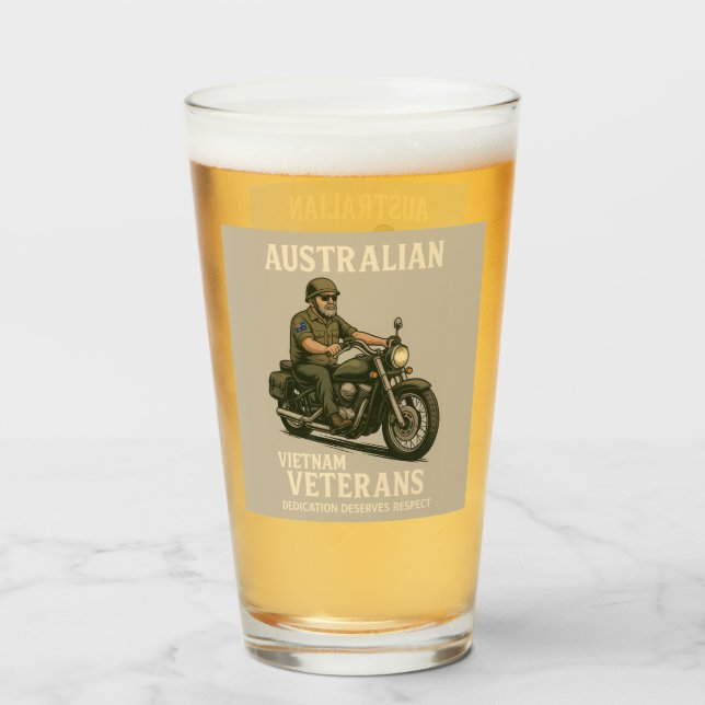 Honouring Australian Vietnam Veterans – Motorcycle Glass (Front Filled)