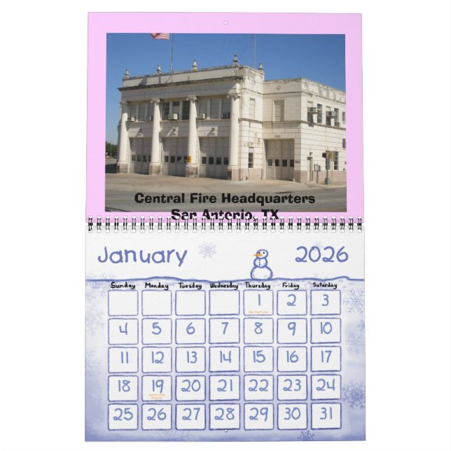 Honouring Fire Fighters Calendar (Jan 2026)