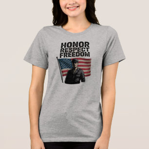 Honouring Heroes Veteran Day Patriotic Design Tri-Blend Shirt