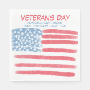 Honouring Heroes Veterans Day Celebration Napkin