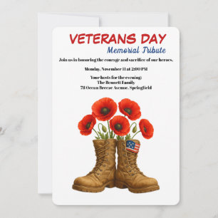 Honouring Heroes Veterans Day Tribute Invitation